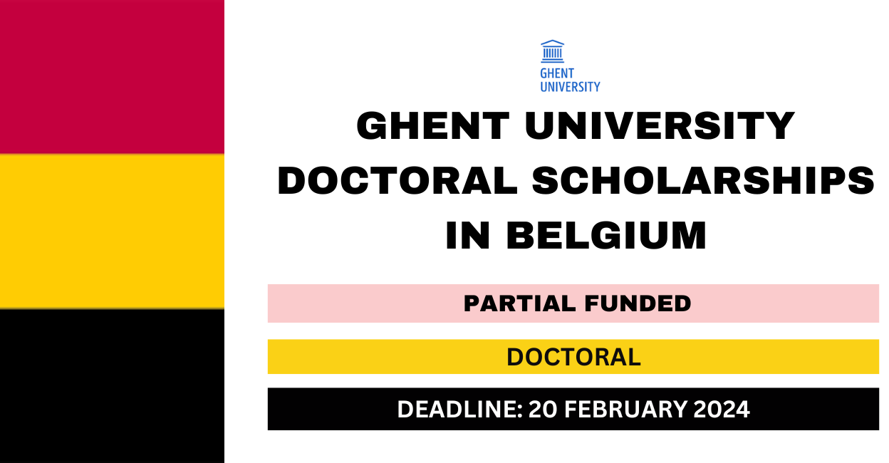 Ghent University Doctoral Scholarships 2025 (Study in Belgium)