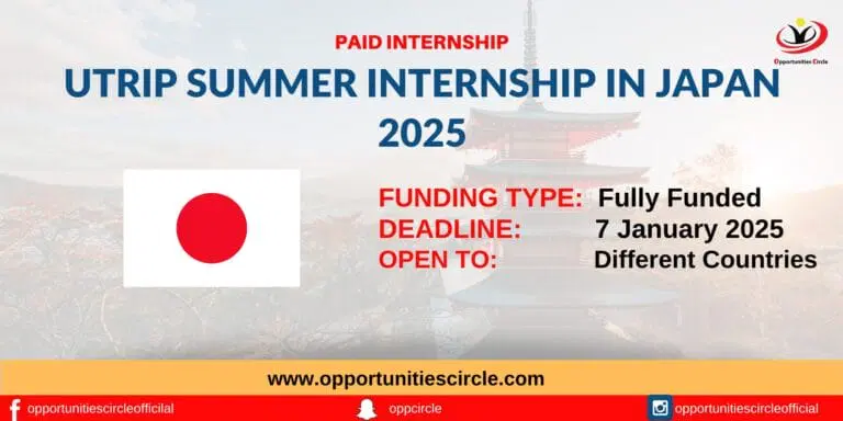 UTRIP Summer Internship 2025 in Japan (Fully Funded)